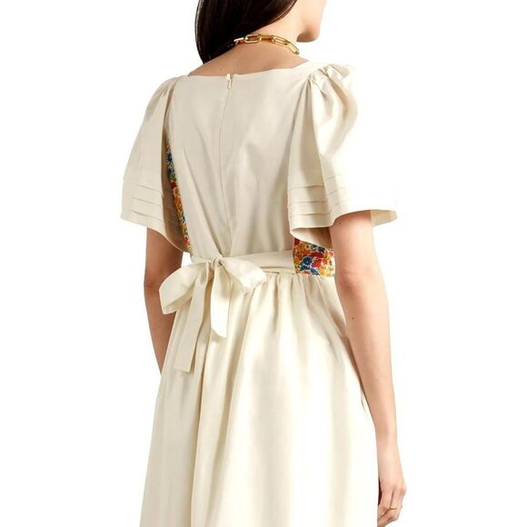 Rare $658 O Pioneers Jemima Beautiful Cotton Patchwork Quilt Cottage Dress Small - Picture 6 of 7